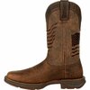 Durango Rebel by Brown Distressed Flag Embroidery Western Boot, ACORN, M, Size 10 DDB0314